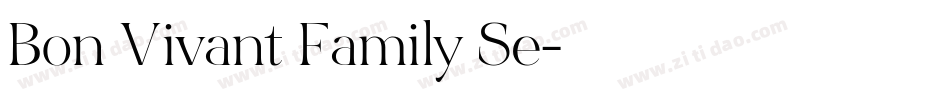 Bon Vivant Family Se字体转换
